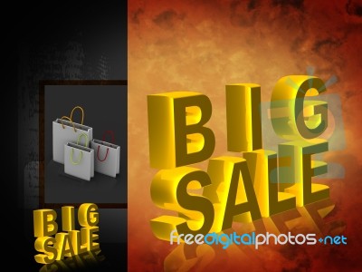 3d Big Sale Stock Image