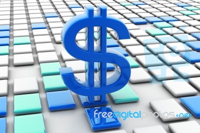 3d Dollar Sign Stock Image