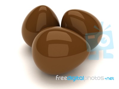 3D Eggs Stock Image