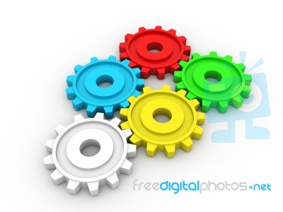 3d Gear Wheel Stock Image