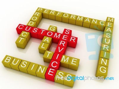 3d Group Of Customer Service Related Words Stock Image