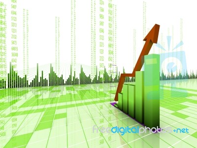 3d Growing Arrow Stock Image