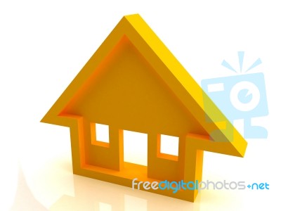 3d Home Concept Stock Image