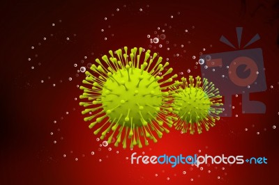 3d Illustration Of Bacteria, Virus Stock Image