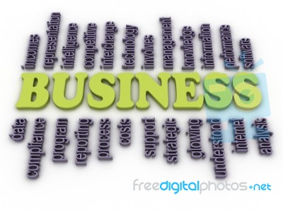 3d Image Business Concept Word Cloud Background Stock Image