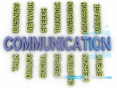 3d Image Communication  Issues Concept Word Cloud Background Stock Image