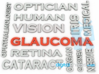 3d Image Glaucoma  Issues Concept Word Cloud Background Stock Image