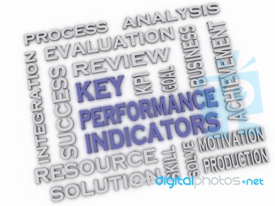 3d Image Key Performance Indicators Issues Concept Word Cloud Ba… Stock Image