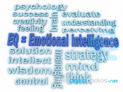 3d Imagen Emotional Intelligence Concept Word Cloud Background Stock Image