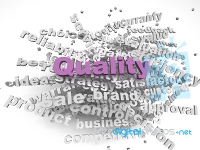 3d Imagen Quality Concept Word Cloud Background Stock Image