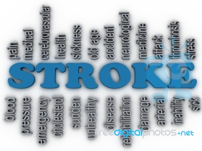 3d Imagen Stroke Issues Concept Word Cloud Background Stock Image