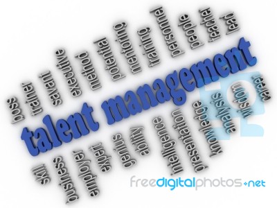 3d Imagen Talent Management  Concept Word Cloud Background Stock Image