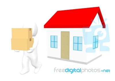 3d Moving Out Stock Image