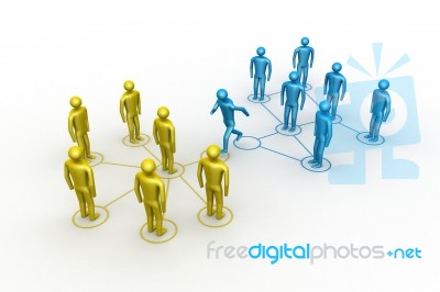 3d People - Men, Person Together Stock Image