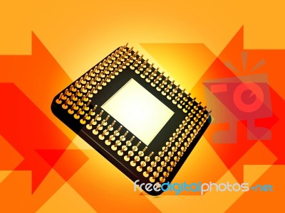 3d Processor Stock Image