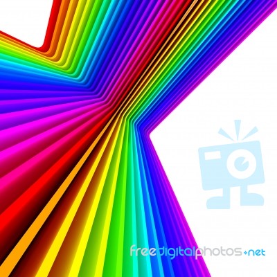 3d Rendering Colorful Abstract Lines For Background Stock Image