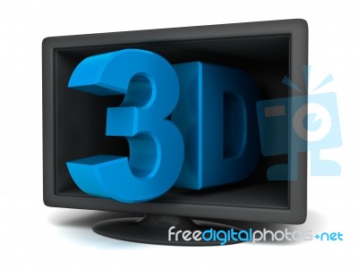 3d Television Stock Image