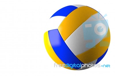 3d Volleyball Isolated On White Background Stock Image