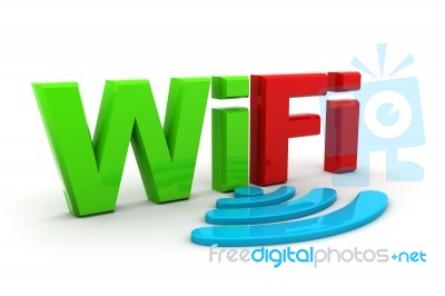 3d Wifi Stock Image