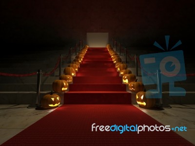 3ds Red Carpet Halloween Stock Image