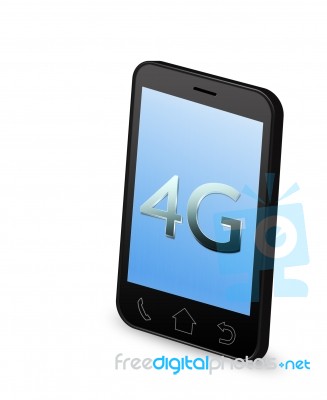 4G Network Phone Stock Image