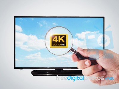 4k Television Stock Photo