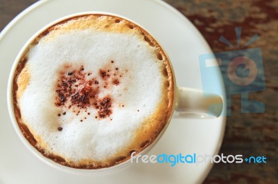 A Cup Of Cappuccino  Stock Photo