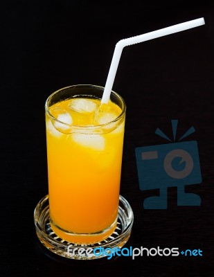 A Glass Of Orange Juice Stock Photo