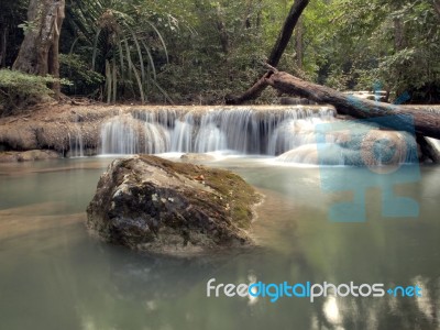 A Natural Waterfall Stock Photo