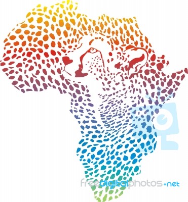 Abstract Africa In A Cheetah Camouflage Stock Image
