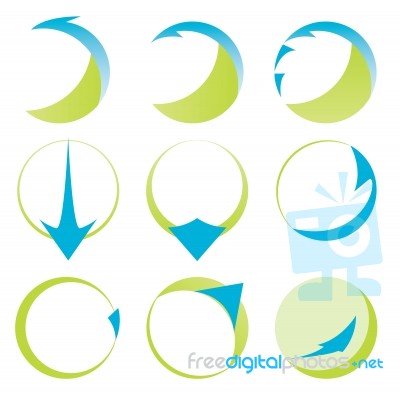 Abstract Arrows Icons Stock Image