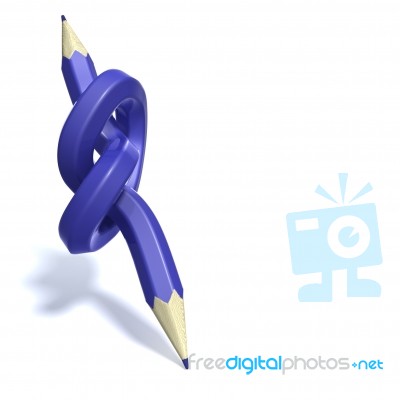 Abstract Blue Pencil Stock Image