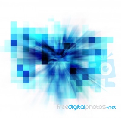Abstract Blue Pixel Background Stock Image