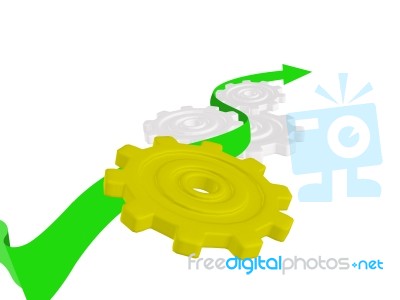 Abstract Gear With Arrow Stock Image