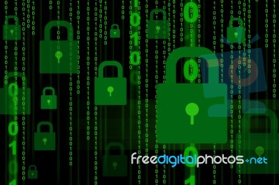 Abstract Internet Security With Padlocks Stock Image