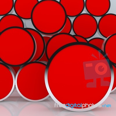 Abstract Red Rounded Box Display Stock Image