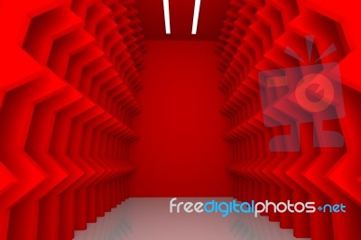 Abstract Red Wall Stock Image