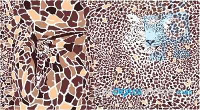 Abstract Texture Of Giraffe And Leopard Stock Image