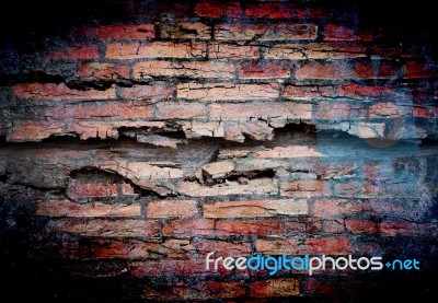 Abstract The Old Grunge Wall For Background Stock Photo