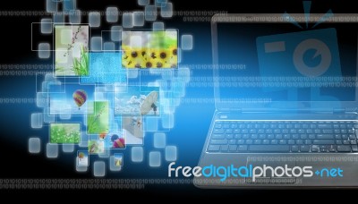 Abstract World Technology Background Stock Image