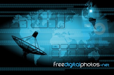 Abstract World Technology Background Stock Photo