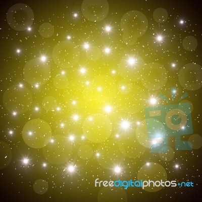 Abstract Yellow Background For Christmas Stock Image