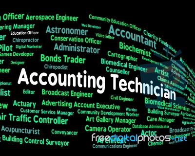Accounting Technician Indicates Balancing The Books And Accounts… Stock Image
