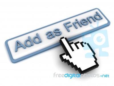 Add As Friend Button Stock Image