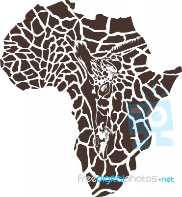 Africa In A Giraffe  Camouflage Stock Image