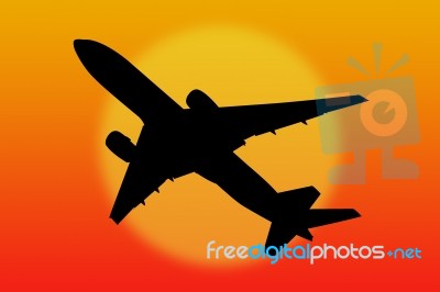 Aircraft Silhouette Stock Image