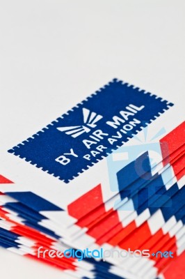 Airmail Envelope Stock Photo