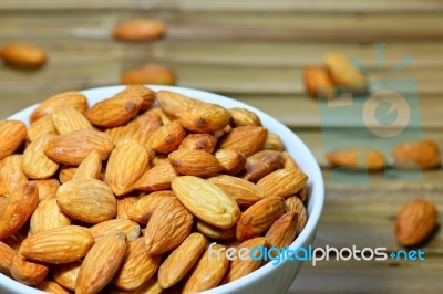 Almonds Background Stock Photo