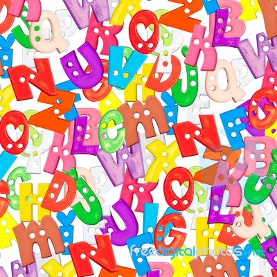 Alphabet Baby Plastic Letters Set Stock Photo