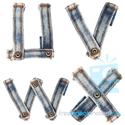 Alphabet Made Of Jeans Stock Image